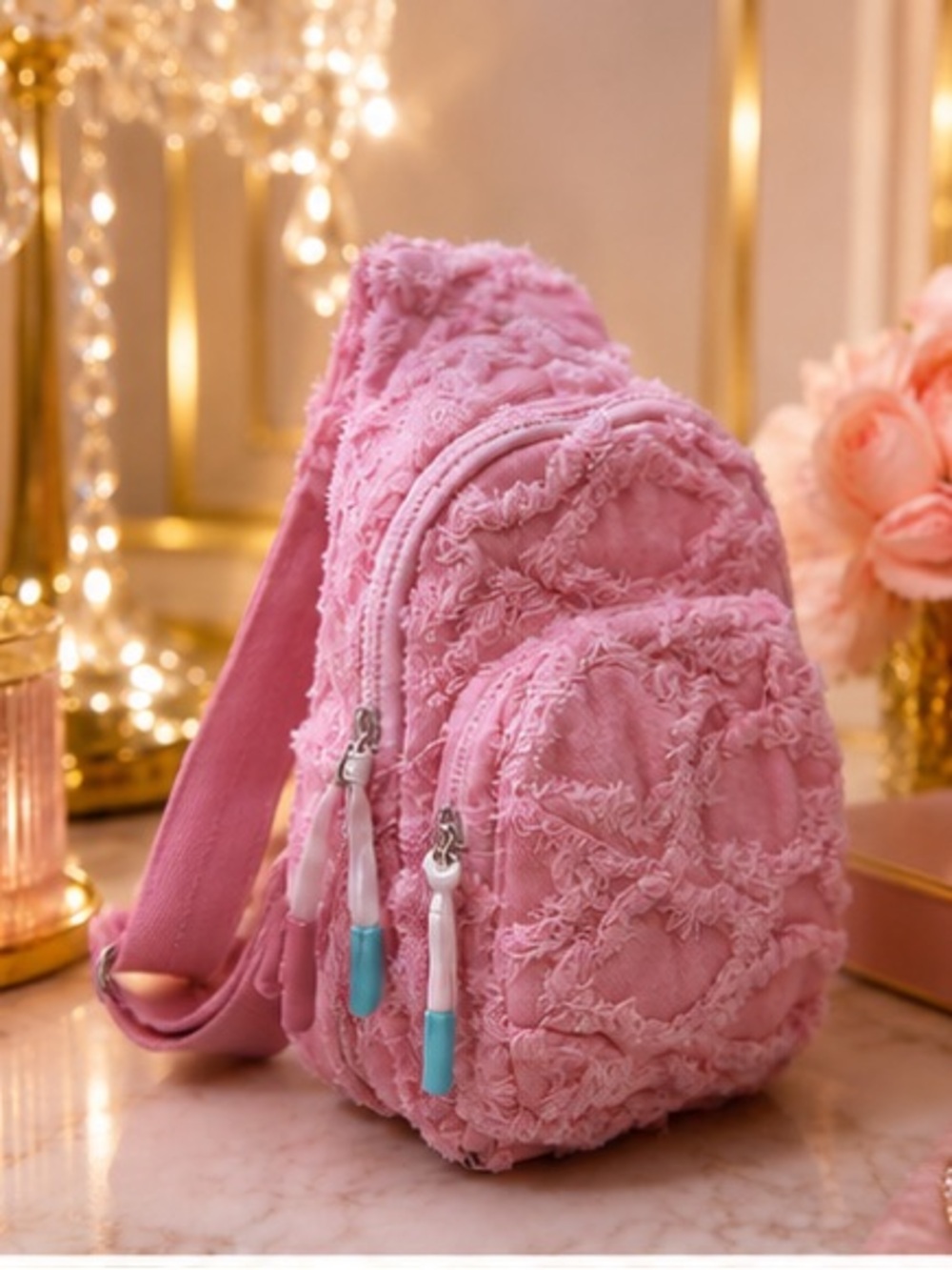 Wildfox Light Pink Denim Sling - Picture 2 of 6